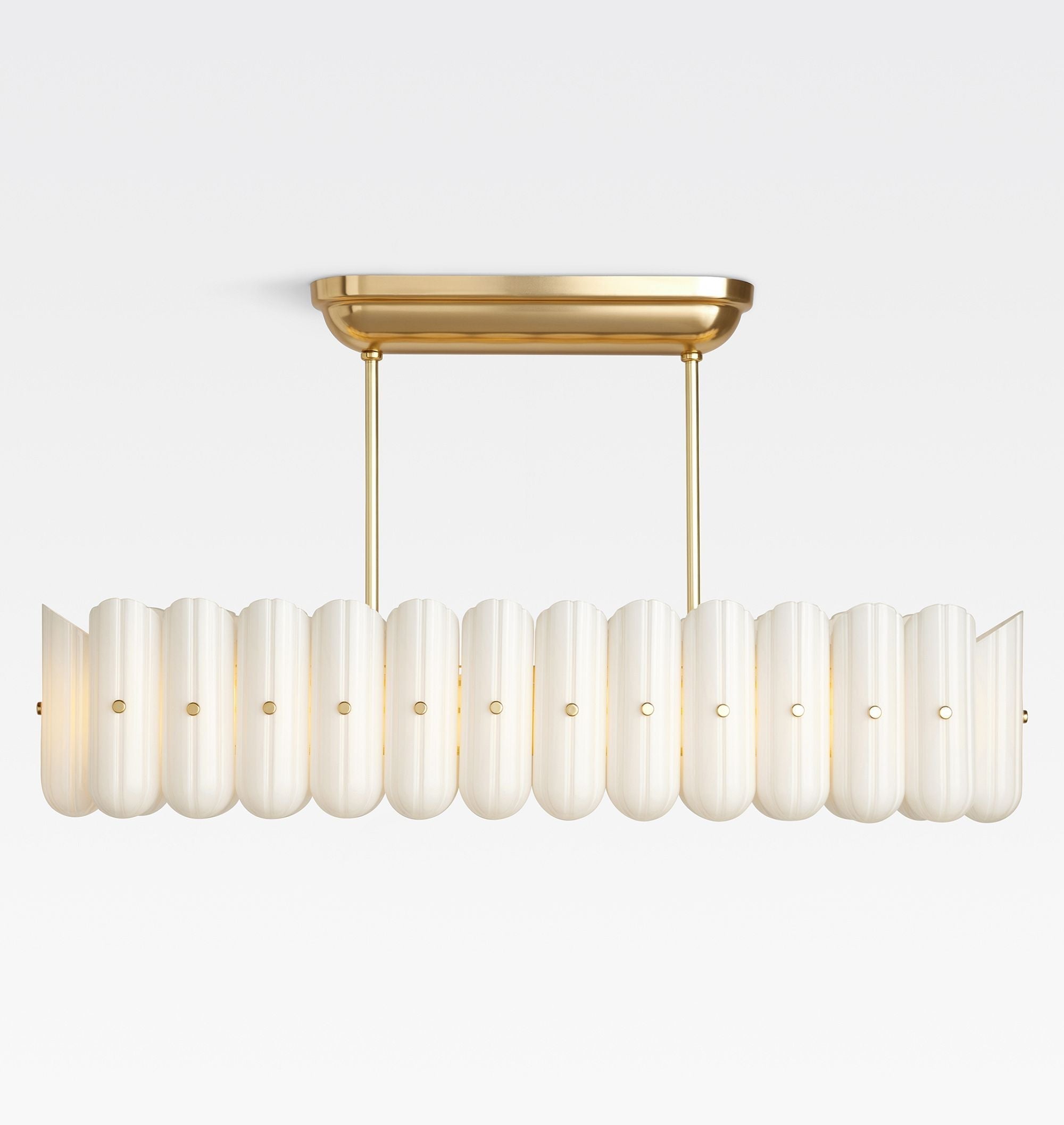 Lorna LED Linear Chandelier 55" - Aged BrassBlushlighting