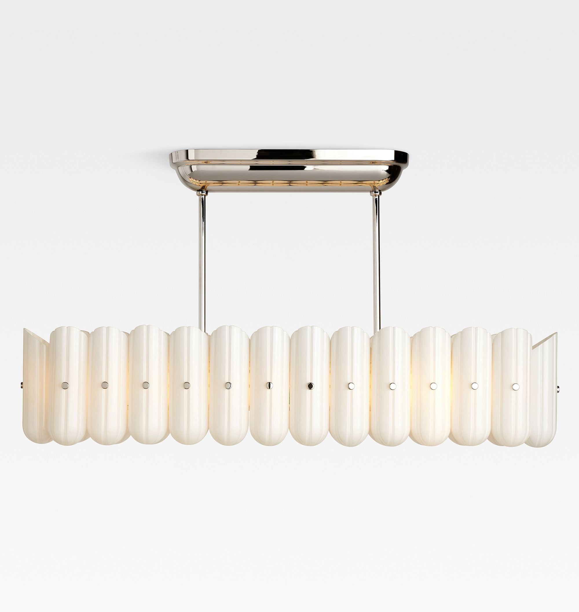 Lorna LED Linear Chandelier 55" - Polished NickelBlushlighting