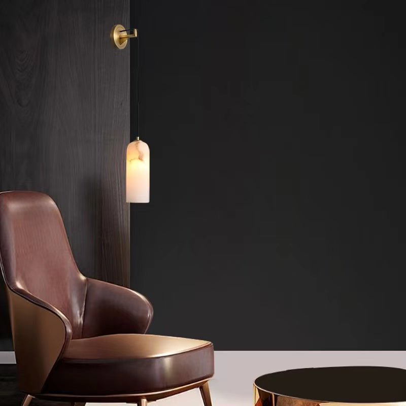 Louise Modern Alabaster Wall Sconce - Blushlighting