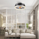 Low Profile Ceiling Fan Light with Remote 13" - BlackBlushlighting