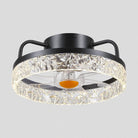 Low Profile Ceiling Fan Light with Remote 13" - BlackBlushlighting