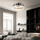 Low Profile Ceiling Fan Light with Remote 13" - Black & RGBBlushlighting