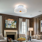 Low Profile Ceiling Fan Light with Remote 13" - BlackBlushlighting
