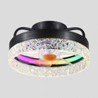 Low Profile Ceiling Fan Light with Remote 13" - Black & RGBBlushlighting
