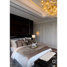Lukas Oval Branching Brass Linear Teardrop Chandelier - 73" LengthDark CopperBlushlighting