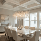 Lukas Oval Branching Brass Linear Teardrop Chandelier - 47" lengthDark CopperBlushlighting