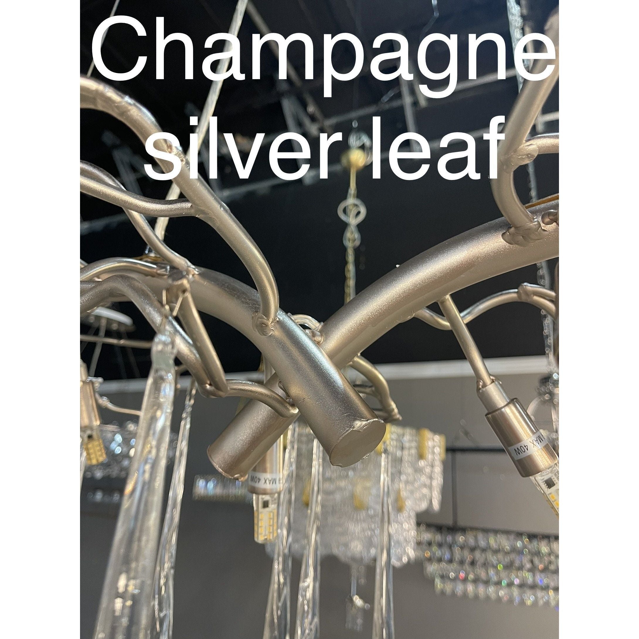 Lukas Oval Branching Brass Linear Teardrop Chandelier - 73" LengthDark CopperBlushlighting