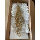Lukas Oval Branching Brass Linear Teardrop Chandelier - 73" LengthDark CopperBlushlighting