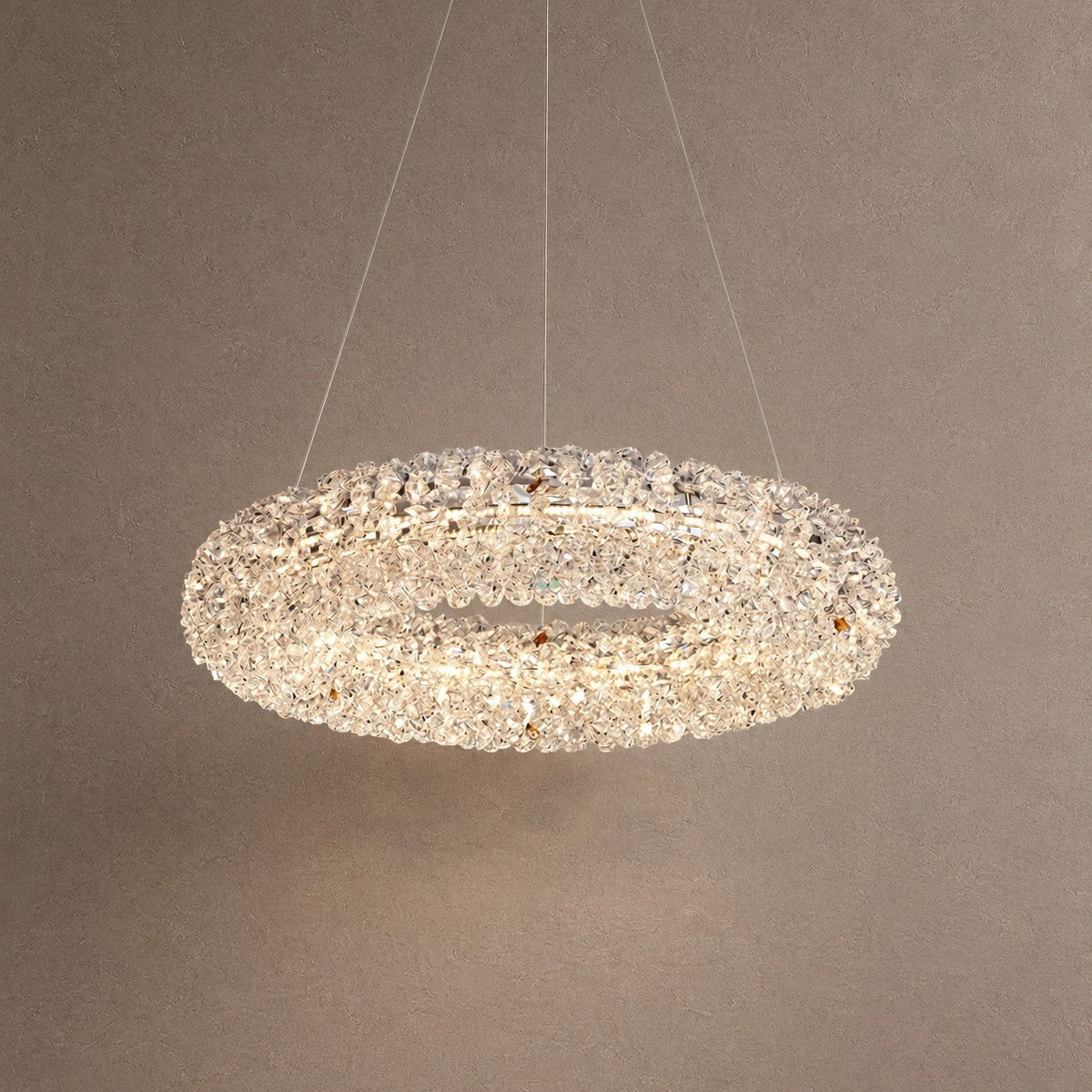 Lumina Crystal Pendant Chandelier - Ø23.6" × H4.9" (Ø60 × H12.5 cm)Blushlighting