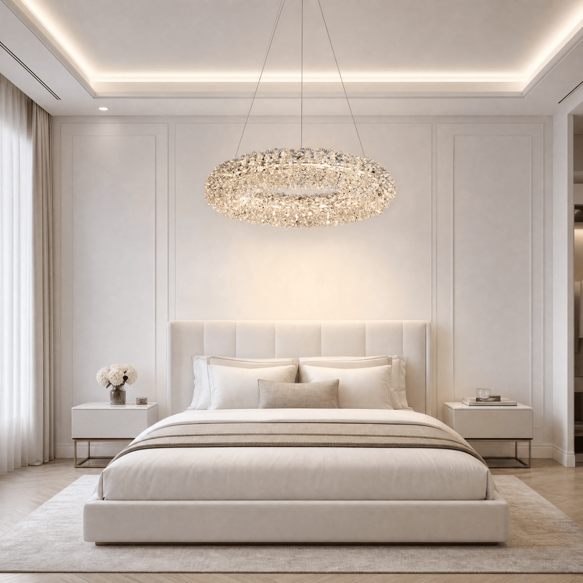 Lumina Crystal Pendant Chandelier - Ø31.5" × H4.9" (Ø80 × H12.5 cm)Blushlighting