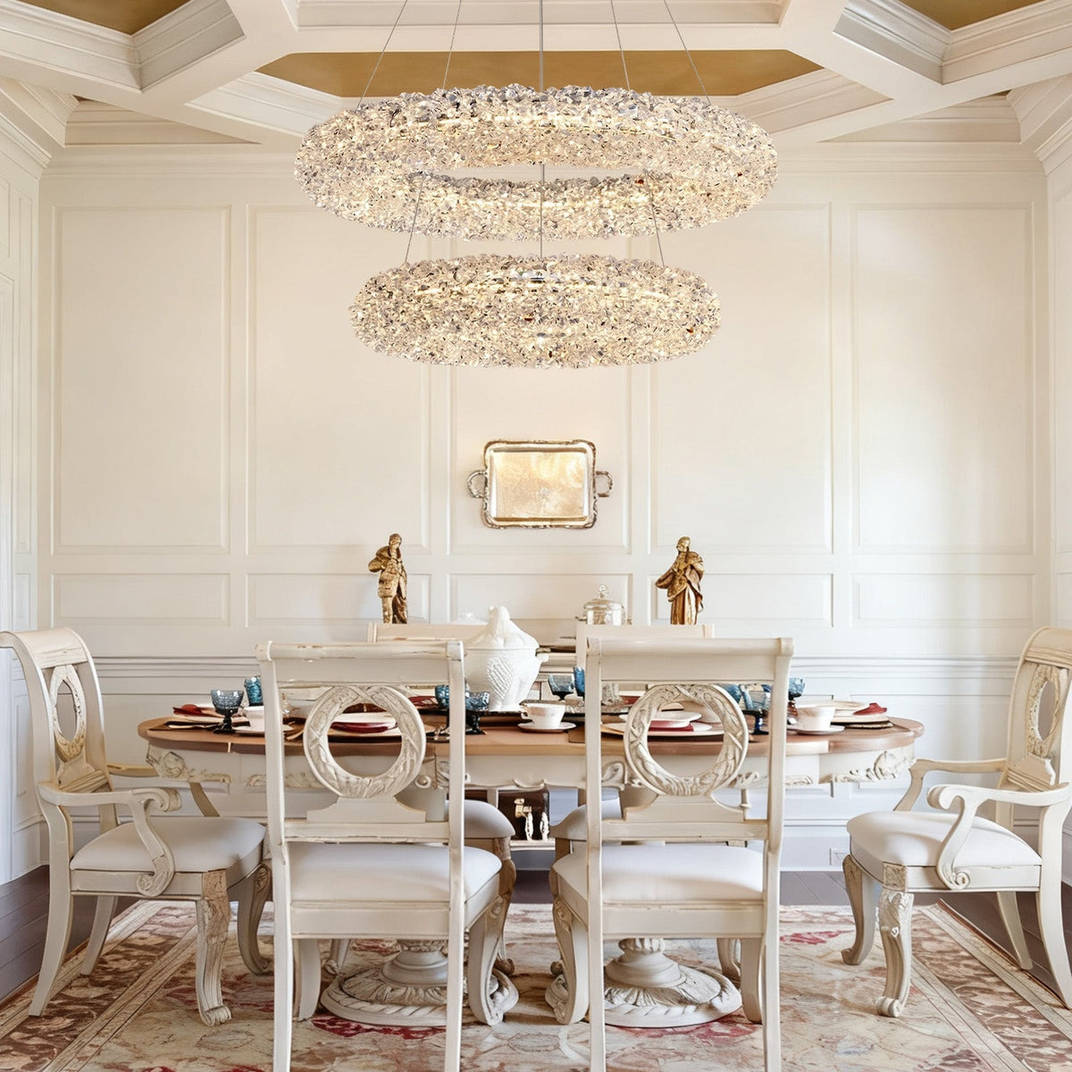 Lumina Halo Crystal Chandelier 31.5" - Blushlighting