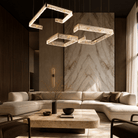 Luminous Cube Modern Multi-Tier Cluster Chandelier - Blushlighting