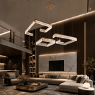 Luminous Cube Modern Multi-Tier Cluster Chandelier - Blushlighting