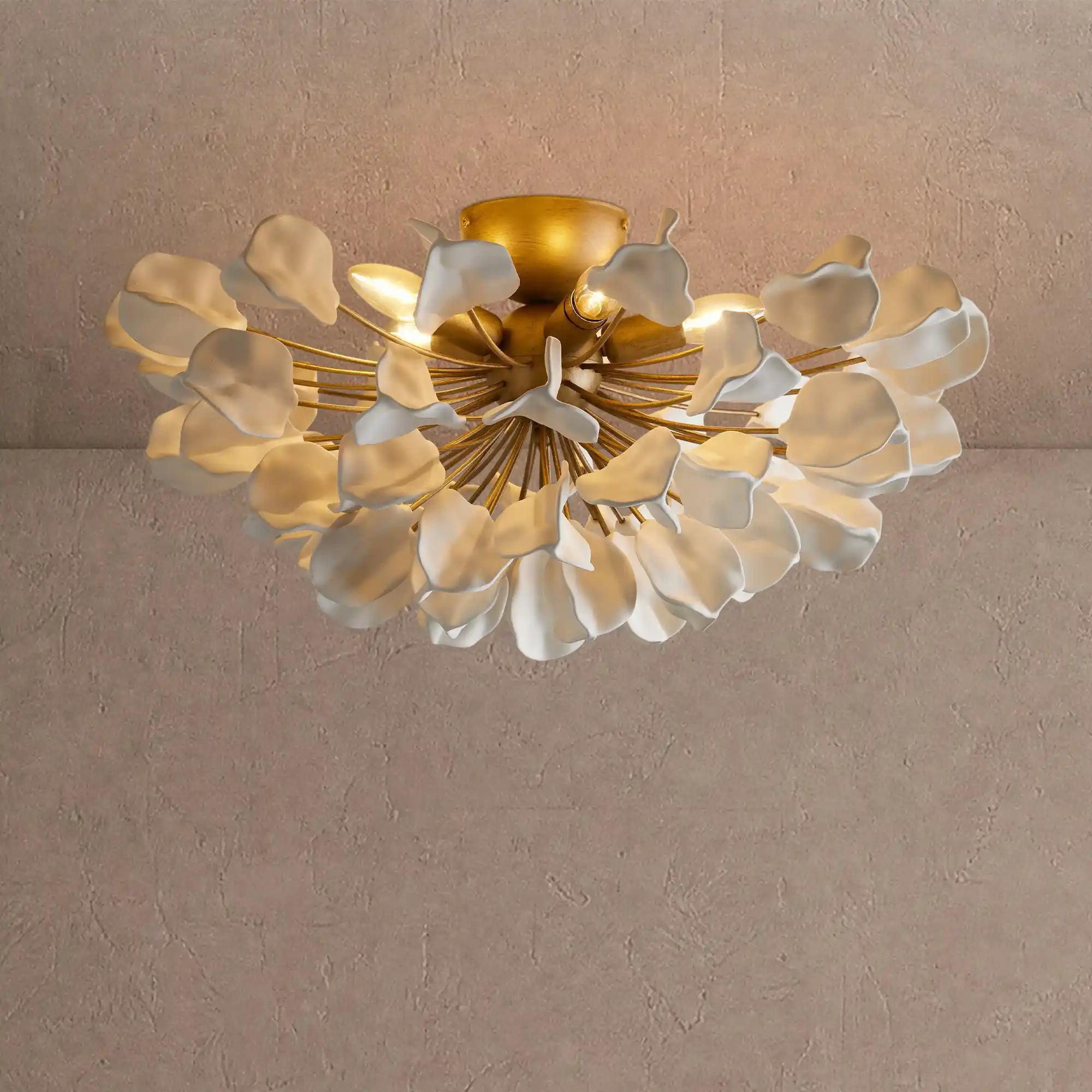Lunaria Flush Mount - Brass / IvoryBlushlighting