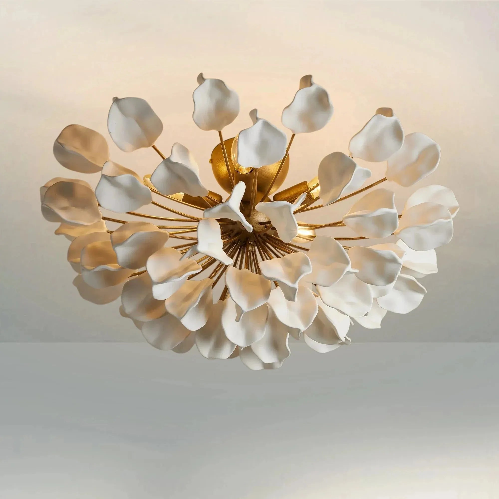 Lunaria Flush Mount - Brass / IvoryBlushlighting