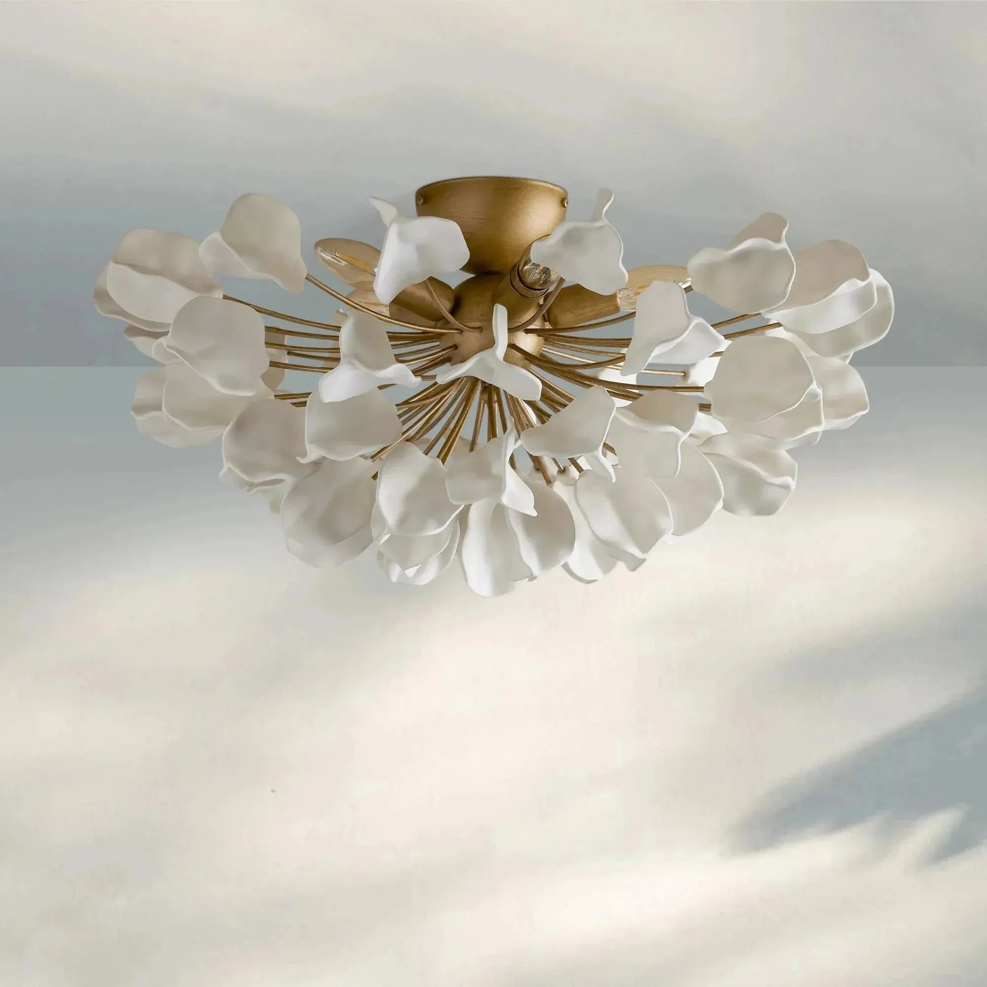 Lunaria Flush Mount - Brass / IvoryBlushlighting