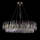 Luxurious K9 Crystal Chandelier Modern Ceiling Light Fixtures Set for Living Room/Dining Room - Rectangle: L33.5"*W9''*H9"/8 Lights/17.2 kgGoldWarm LightBlushlighting