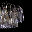 Luxurious K9 Crystal Chandelier Modern Ceiling Light Fixtures Set for Living Room/Dining Room - Round: D19.7"*H9"/6 Lights/11 kgSilverWarm LightBlushlighting