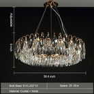 Luxurious K9 Crystal Chandelier Modern Ceiling Light Fixtures Set for Living Room/Dining Room - Rectangle: L37.4"*W9''*H9"/10 Lights/20.5 kgGoldWarm LightBlushlighting