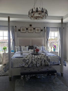 Luxurious K9 Crystal Chandelier Modern Ceiling Light Fixtures Set for Living Room/Dining Room - Round: D31.5"*H9"/10 Lights/20.5 kgGoldWarm LightBlushlighting