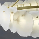 Luxury Alabaster Flakes Linear Chandelier Hanging Rod Light - Blushlighting