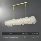 Luxury Alabaster Flakes Linear Chandelier Hanging Rod Light - Blushlighting