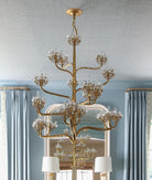 Luxury Branch Flower Chandelier in Gold for Living Room Staircase and Bedroom Lighting-Chandeliers-Blushlighting