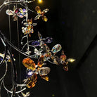 Luxury Branch Flower Crystal Chandelier for High Ceiling Staircase Foyer and Hallway Decor-Chandeliers-Blushlighting