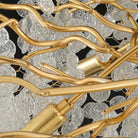 Luxury Branches Crystal Frosted Glass Chandelier Set for Living and Dining Room-Chandeliers-Blushlighting