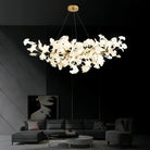 Luxury Ceramic Ginkgo Linear Chandelier-Chandelier-
