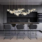 Luxury Ceramic Ginkgo Linear Chandelier - 88''Blushlighting