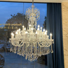 Luxury Classic Clear Crystal Chandelier for Foyer/Staircase/Entryway/Hallway - 12 Lights/D29.5"*H37.4"Warm LightBlushlighting
