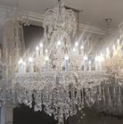 Luxury Classic Clear Crystal Chandelier for Foyer/Staircase/Entryway/Hallway - 24 Lights/D39.4"*H50.4"Warm LightBlushlighting