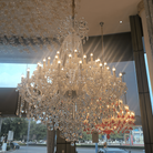 Luxury Classic Clear Crystal Chandelier for Foyer/Staircase/Entryway/Hallway - 45 Lights/D59.1"*H72.8"Warm LightBlushlighting