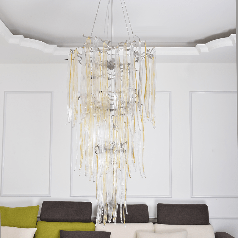 Luxury Crystal Branch Chandelier For Staircase - 19.69" diamBlushlighting