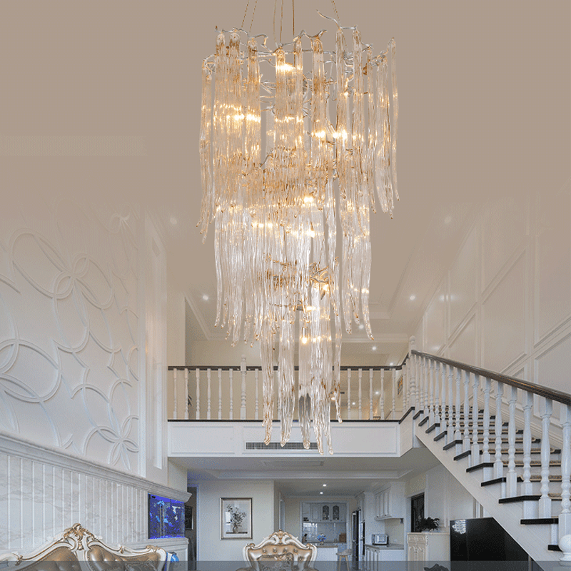 Luxury Crystal Branch Chandelier For Staircase - 19.69" diamBlushlighting
