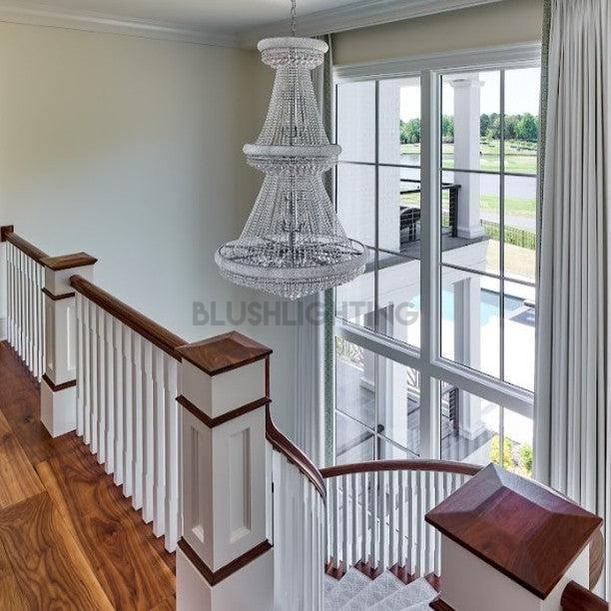 Luxury Crystal Chandelier for Grand Villa Hall and Duplex Staircase Lighting-chandelier-Blushlighting-Blushlighting