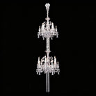 Luxury Dual-Tier Palace Crystal Chandelier - 24 Lights/D32.28"*H90.55"(D82cm*H230cm)Warm LightBlushlighting