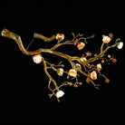 Luxury Elegant Golden Branch Blossom Twig Natural Crystal Lighting Set - Pendant Chandelier/L50.39“*W24.8”Warm LightBlushlighting