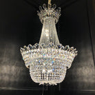 Luxury Empire Branch Crystal Chandelier Pendant Light for Entryway and Foyer-Chandeliers-D31.5" *H35.3"-Warm Light-Blushlighting