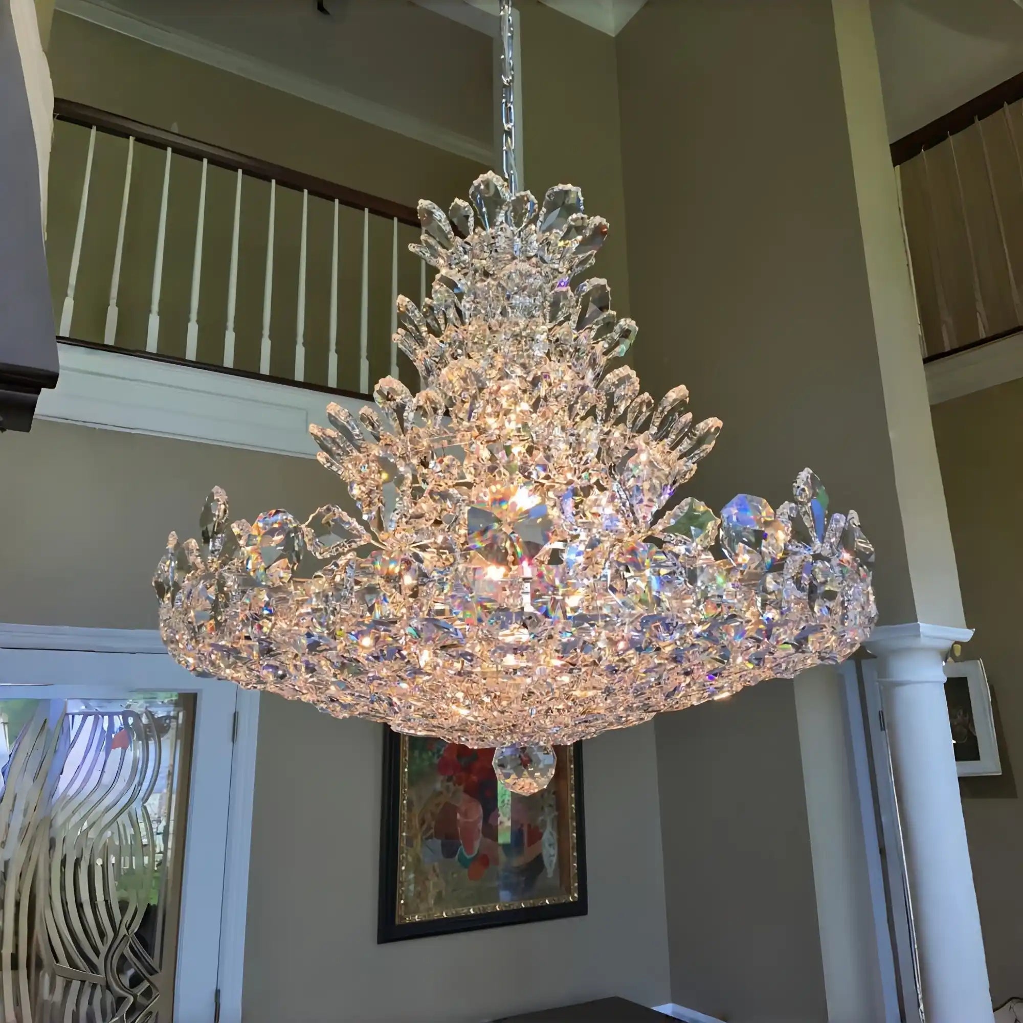 Luxury Empire Floral Crystal Chandelier - D39.4"*H33.5"/54.5kgWarm LightBlushlighting