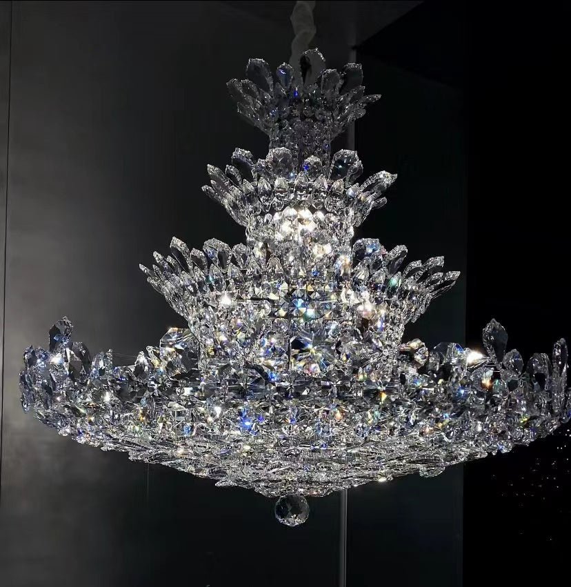Luxury Empire Floral Crystal Chandelier - D31.5"*H26.8"Warm LightBlushlighting