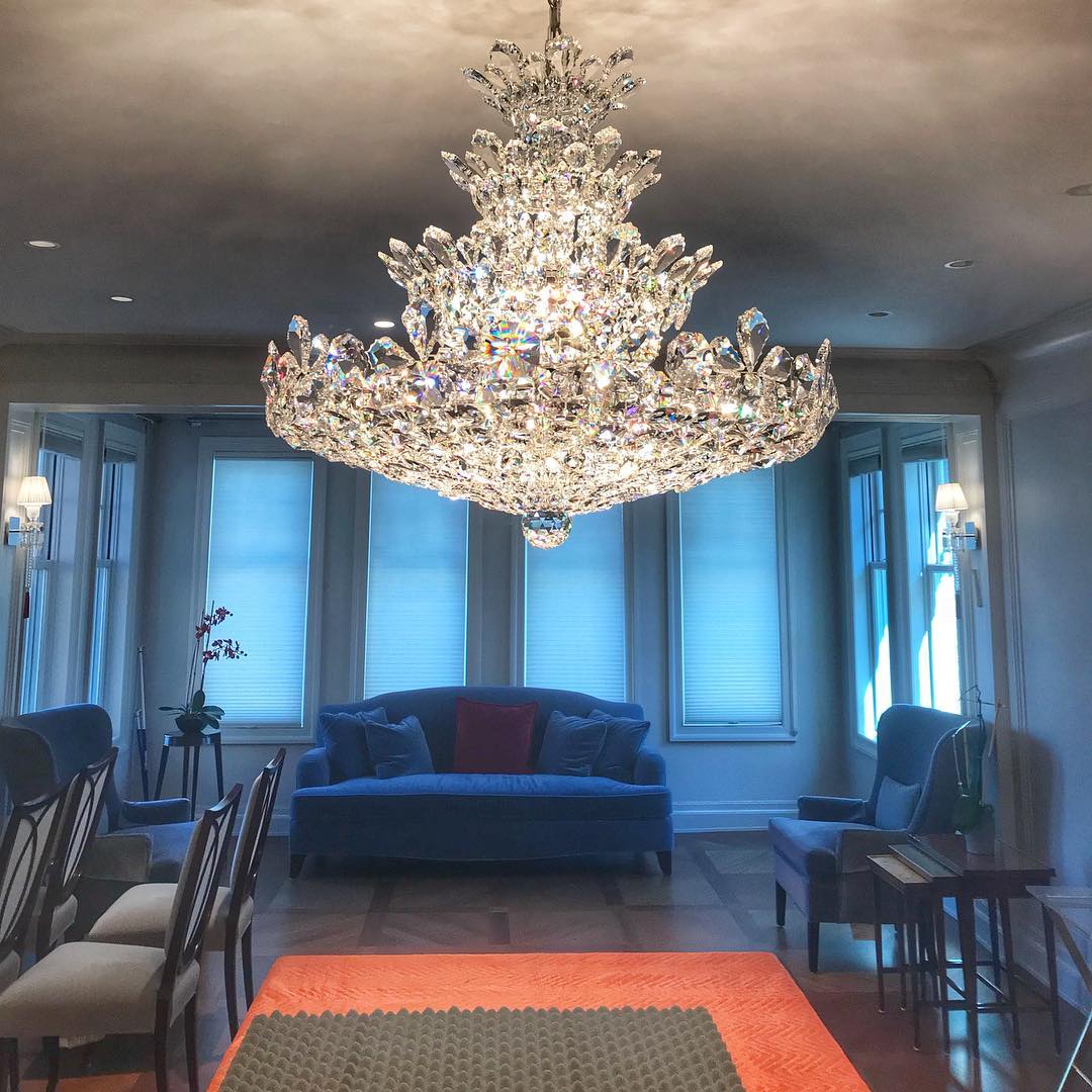 Luxury Empire Floral Crystal Chandelier - D39.4"*H33.5"/54.5kgWarm LightBlushlighting