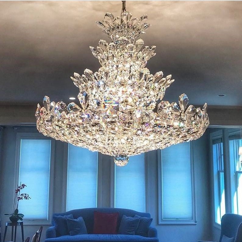 Luxury Empire Floral Crystal Chandelier - D31.5"*H26.8"Warm LightBlushlighting