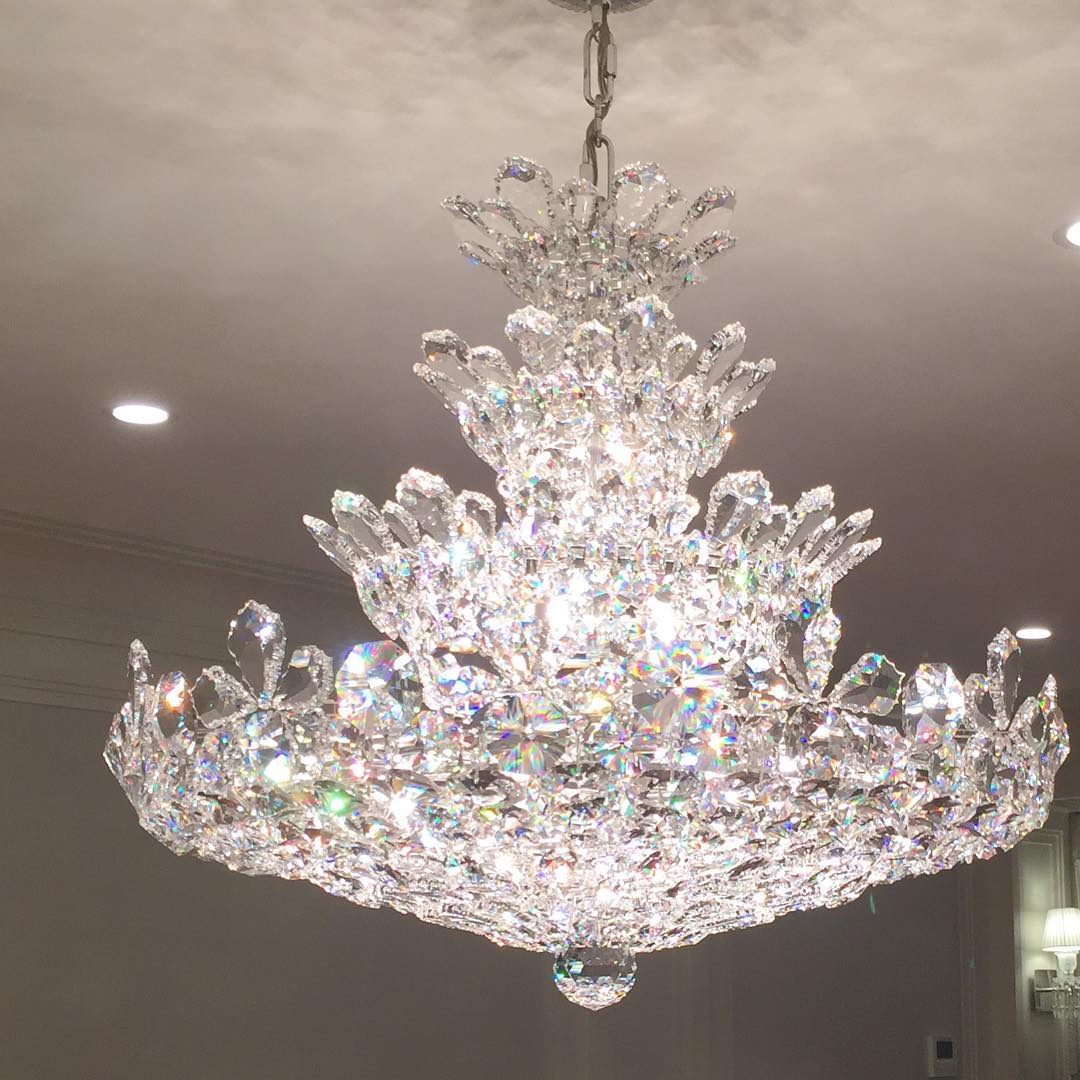 Luxury Empire Floral Crystal Chandelier - D31.5"*H26.8"Warm LightBlushlighting
