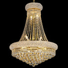 Luxury Empire Foyer K9 Crystal Chandelier Light Fixture In Gold/ Chrome Finish - D19.7"*H21.7"GoldWarm LightBlushlighting