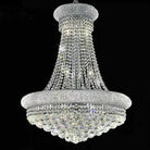 Luxury Empire Foyer K9 Crystal Chandelier Light Fixture In Gold/ Chrome Finish - D19.7"*H21.7"ChromeWarm LightBlushlighting