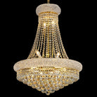 Luxury Empire Foyer K9 Crystal Chandelier Light Fixture In Gold/ Chrome Finish - Blushlighting