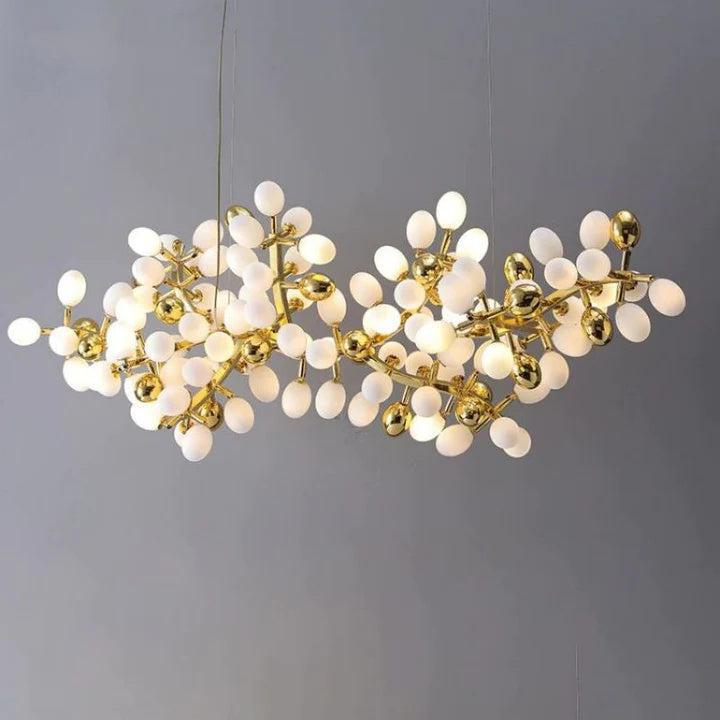 Luxury Escamoles Modern Linear Grape Chandelier - Small: 39.4" LBlushlighting