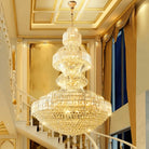 Luxury Extra Large Crystal Chandelier Round Ceiling Light Fixture for Foyer, Entryway & Entrance - D39.4"*H59.1"Warm LightBlushlighting
